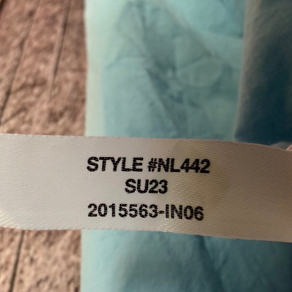 Madewell Dress Cutout Back Empire Midi Blue Cotton Coastal Summer Beach Size 4 - Picture 9 of 9